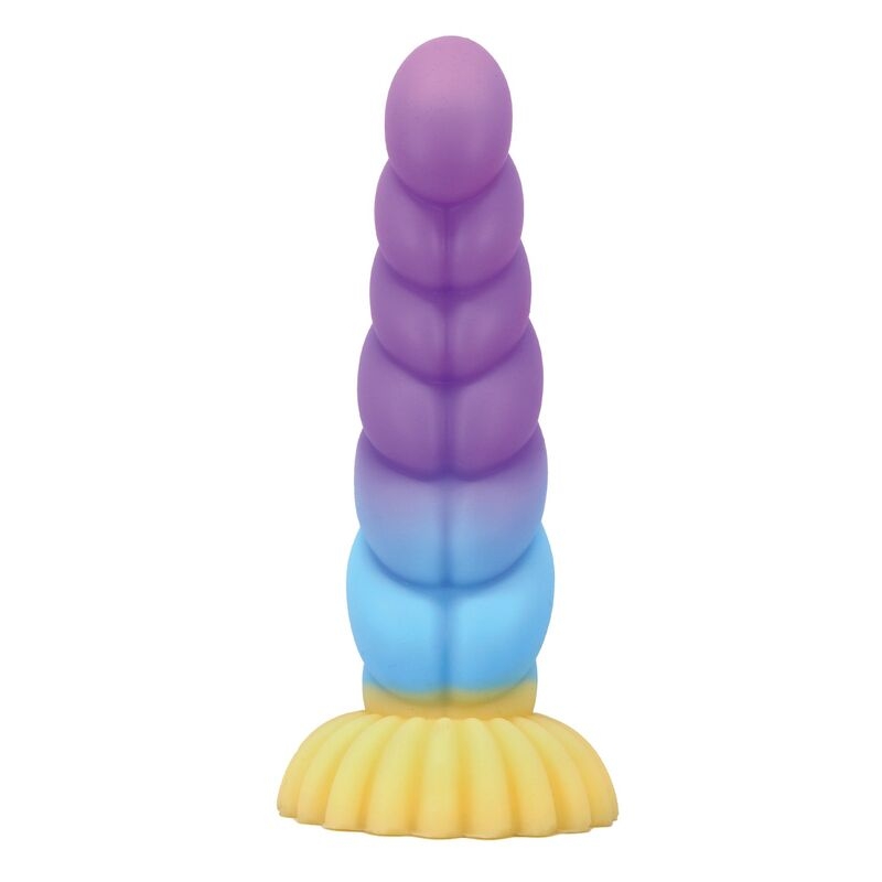Alternative view of POWER MONSTERS - UNICORN TRICOLOR FANTASY SILICONE DILDO 22 CM Ø 5 CM