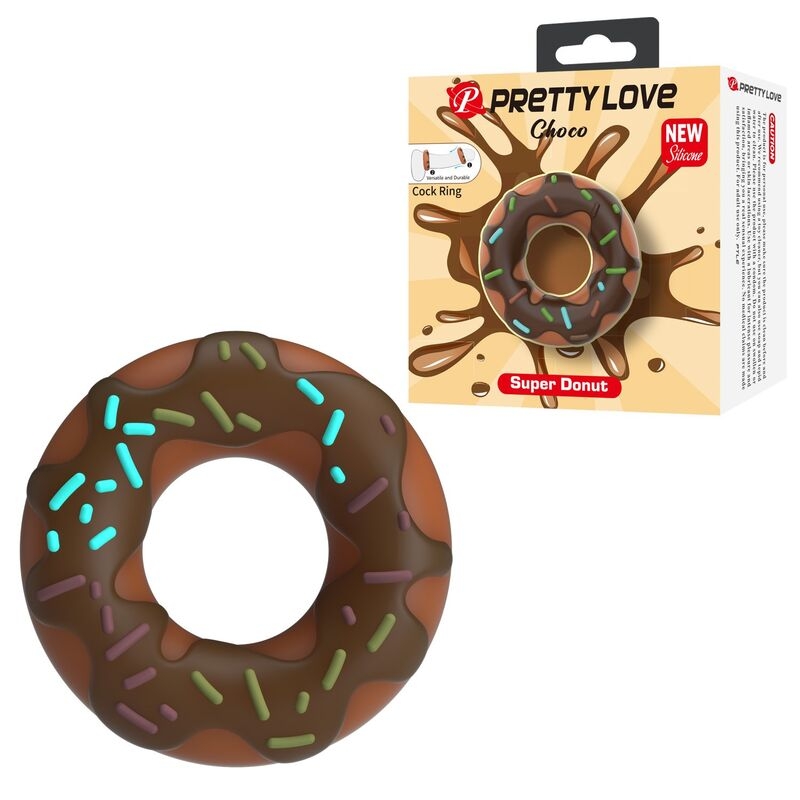 Alternative view of PRETTY LOVE - SUPER DONUT PENIS RING BROWN