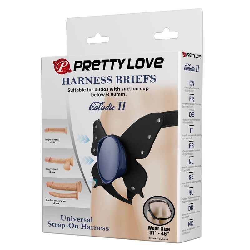 Alternative view of PRETTY LOVE - UNIVERSAL STRAP-ON HARNESS BRIEFS BLACK AND BLUE