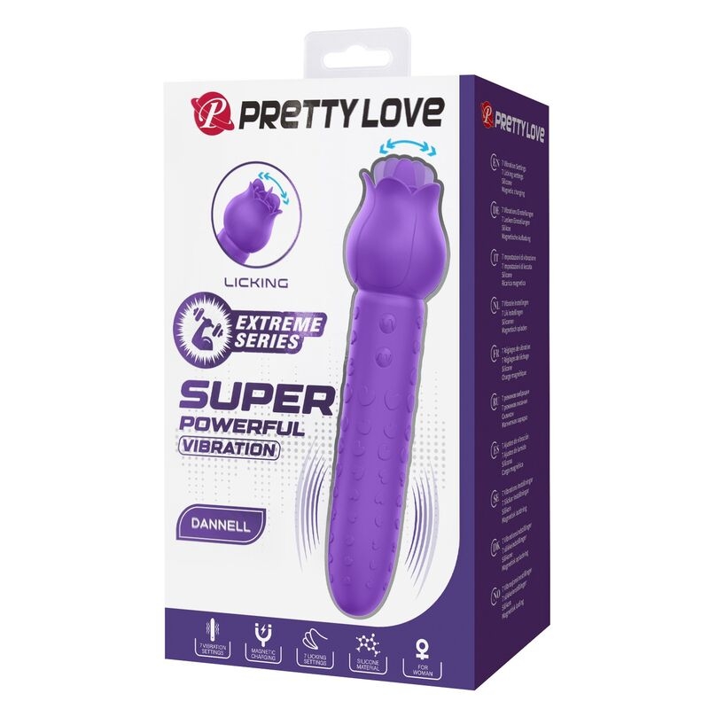 Alternative view of PRETTY LOVE - DANNELL RECHARGEABLE ORAL AND CLITORAL STIMULATOR VIBRATOR PURPLE