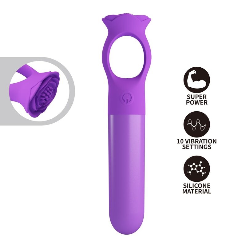 PRETTY LOVE - GIANA RECHARGEABLE MINI VIBRATOR MASSAGER PURPLE