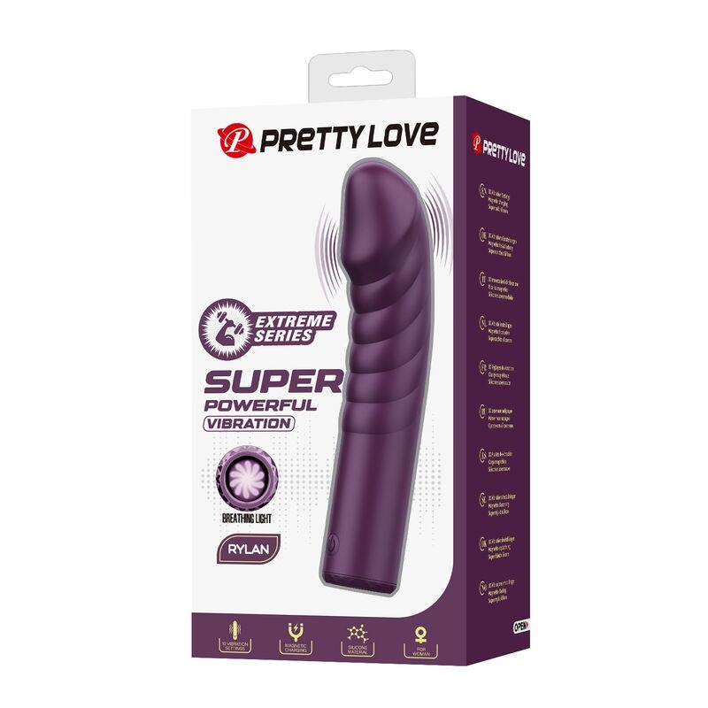 Alternative view of PRETTY LOVE - RYLAND RECHARGEABLE VIBRATOR 10 FUNCTIONS PURPLE