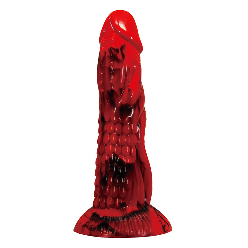 Alternative view of POWER MONSTERS - MINOTAUR FANTASY DILDO WITH SUCTION CUP 21 CM Ø 5 CM RED  BLACK