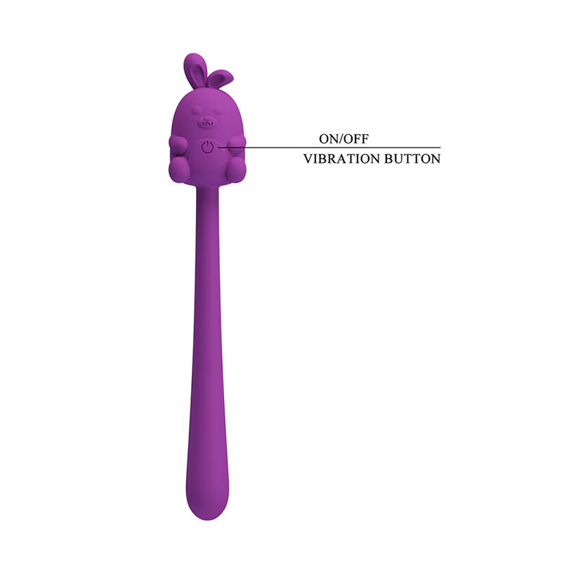 Alternative view of PRETTY LOVE - CUTE BUNNY FLIRTING STICK FLEXIBLE VIBRATOR USB RECHARGEABLE PURPLE