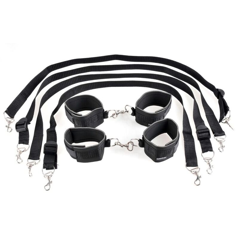 Alternative view of FETISH FANTASY CUFF AND TETHER SET