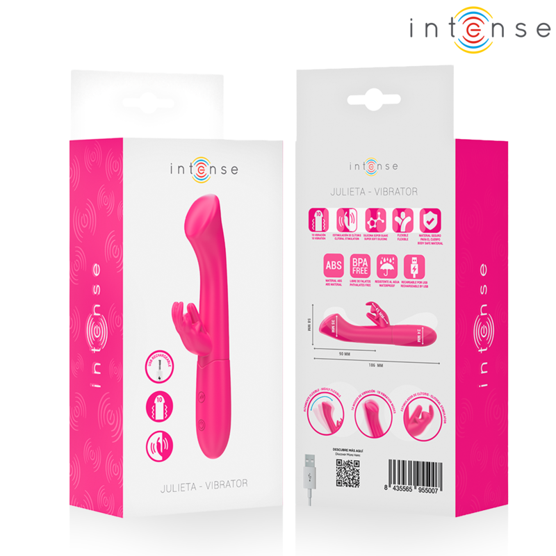 INTENSE - JULIETA RABBIT VIBRATOR 18.6 CM 10 VIBRATIONS PINK