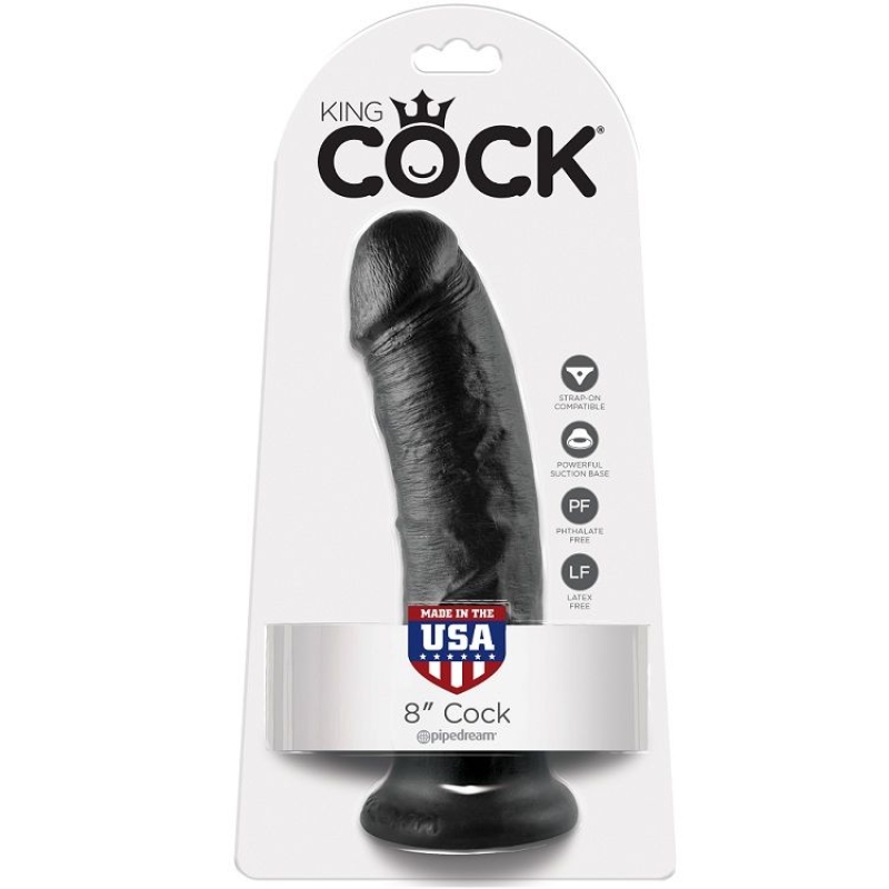 Alternative view of KING COCK - 8 DILDO BLACK 20.3 CM