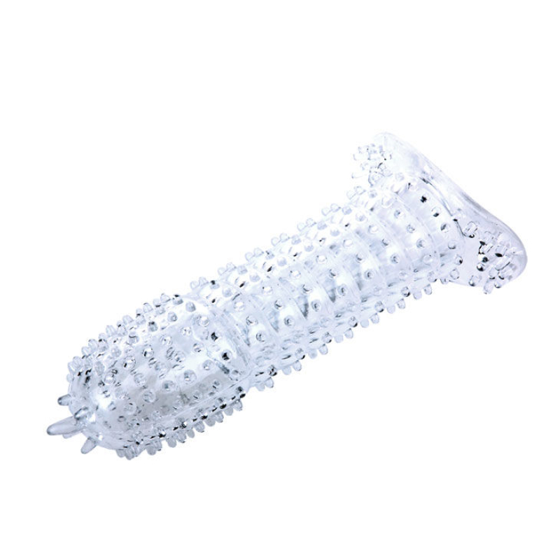 Alternative view of BAILE - PENIS SHEATH WITH STIMULATING POINTS PURPLE 14 CM