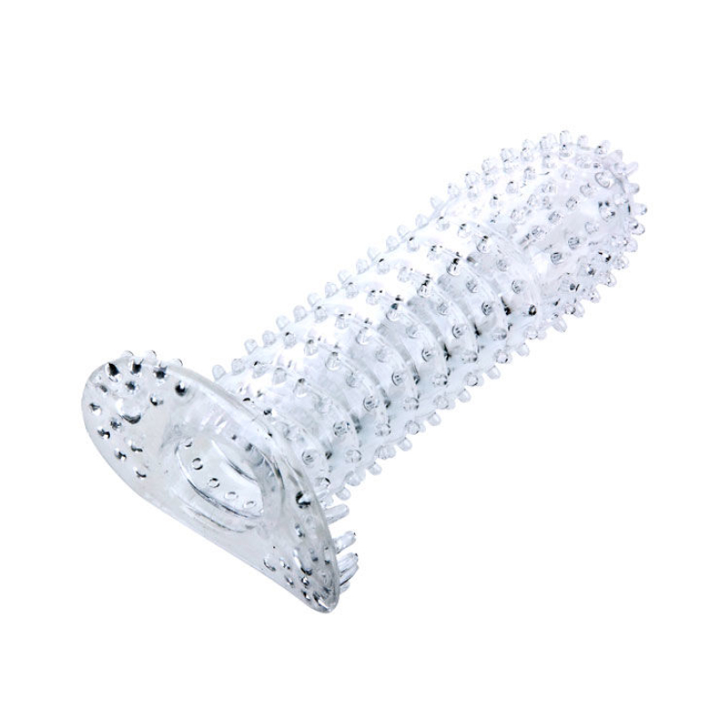 Alternative view of BAILE - PENIS SHEATH WITH TRANSPARENT STIMULATING POINTS 14 CM
