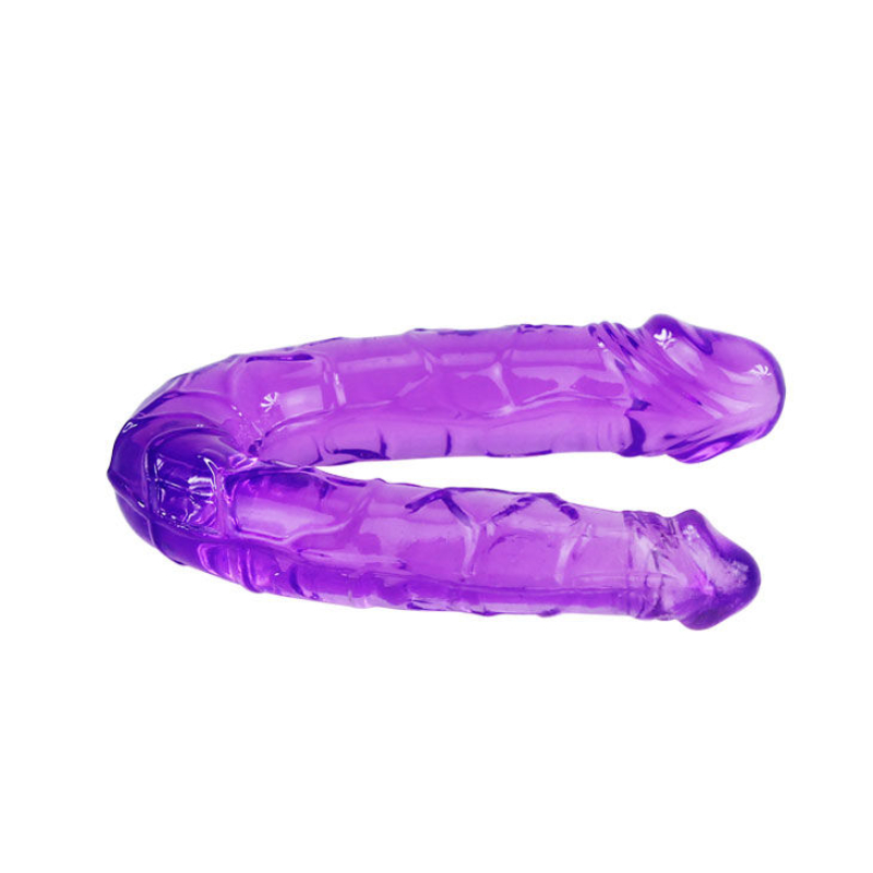 Alternative view of BAILE - DOUBLE DILDO IN LILAC FLEXIBLE JELLY