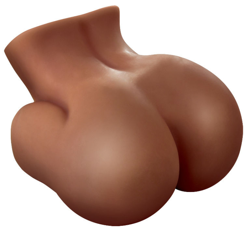 Close-up of two rounded buttocks viewed from behind (brown skin)
