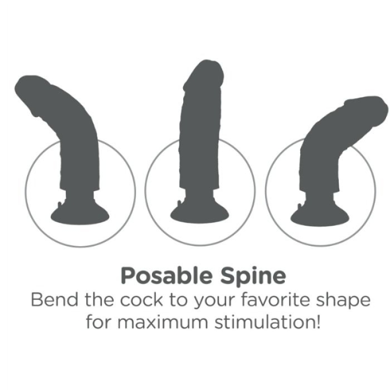 Alternative view of KING COCK - 20.32 CM VIBRATING COCK FLESH