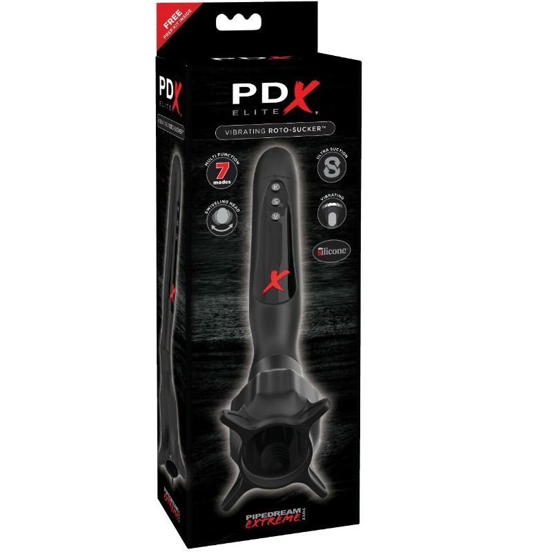 Alternative view of PDX ELITE - VIBRATING STIMULATOS WITH ROTO-SUCKER SUCTION