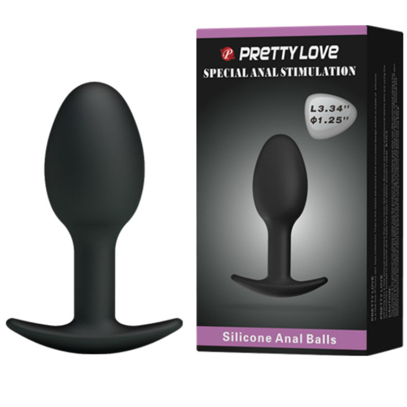 Alternative view of PRETTY LOVE - SILICONE ANAL PLUG 6.5 CM BLACK