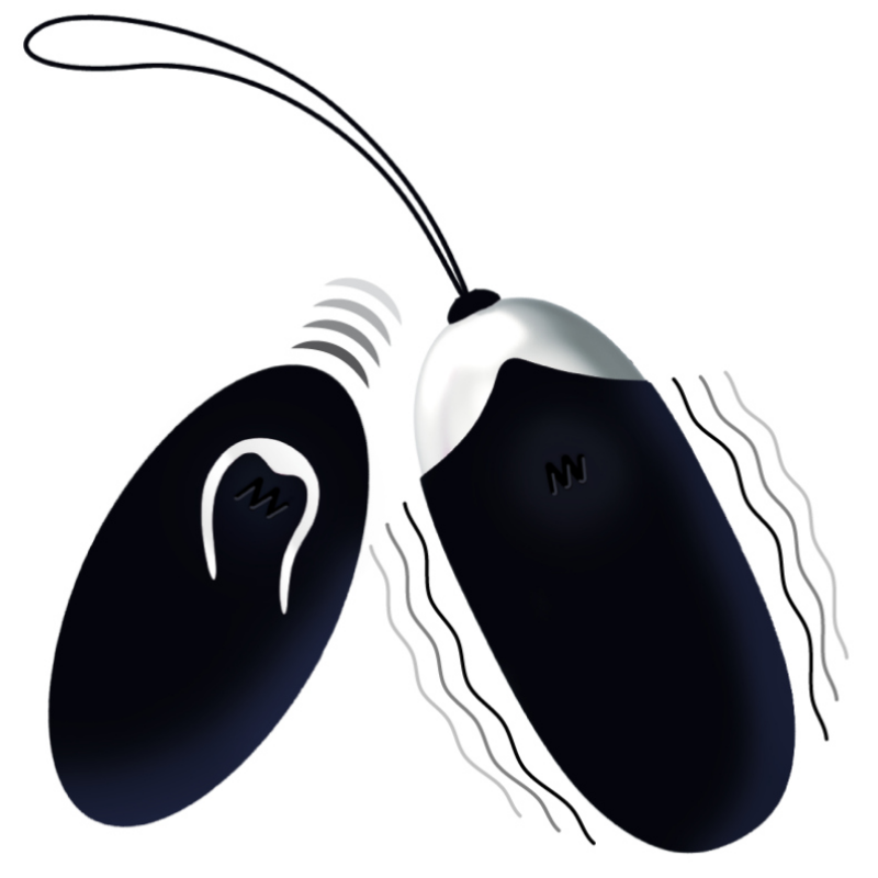 Alternative view of INTENSE - FLIPPY II VIBRATING EGG WITH REMOTE CONTROL BLACK