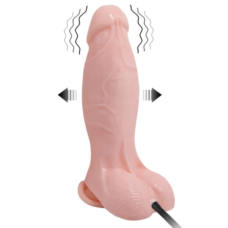 Alternative view of BAILE - REALISTIC VIBRATING AND INFLATABLE DILDO 18.8 CM