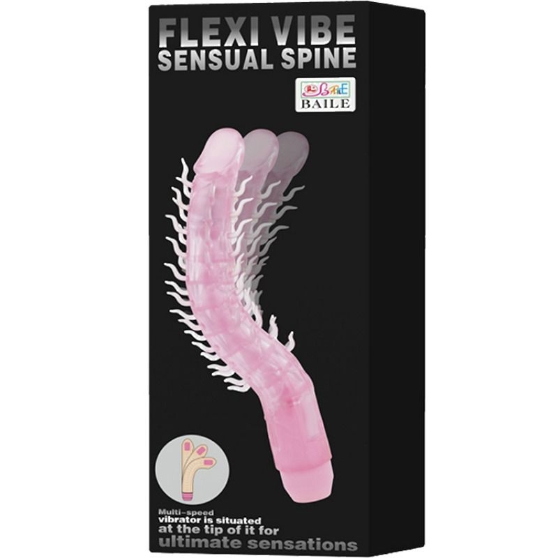 Alternative view of BAILE - FLEXI VIBE SENSUAL SPINE BENDABLE VIBRATING DILDO LILAC 23.5 CM
