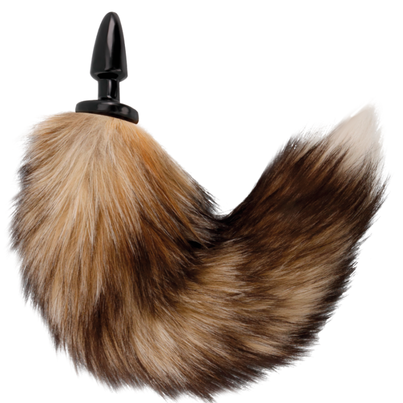Alternative view of DARKNESS - NATURAL TAIL WITH SILICONE ANAL PLUG 10 CM