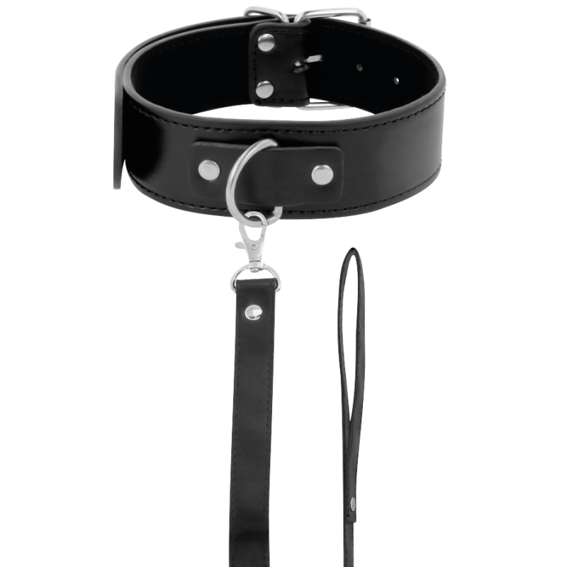 Alternative view of DARKNESS - POSTURE NECKLACE WITH LEATHER CHAIN