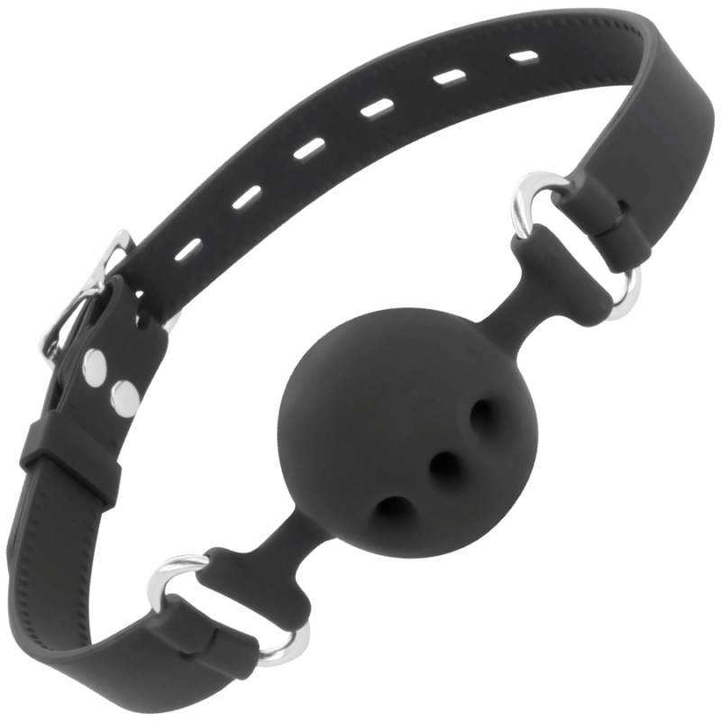 Alternative view of DARKNESS - BLACK BREATHABLE SILICONE GAG