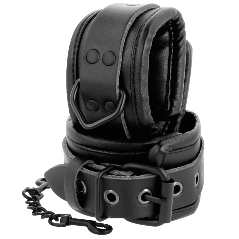 Alternative view of DARKNESS - ADJUSTABLE BLACK LEATHER HANDS HANDCUFFS