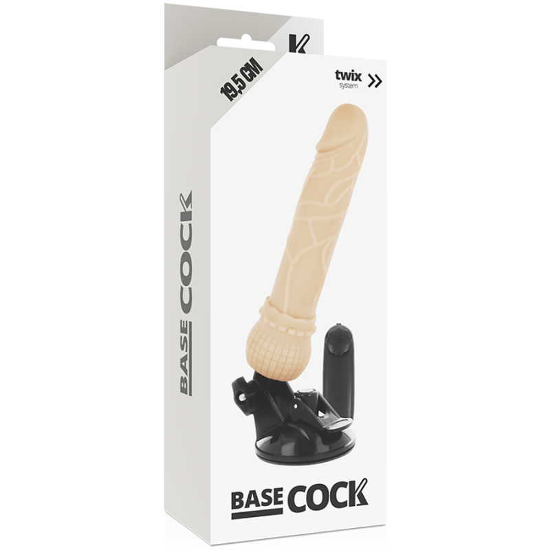 img_80122_067c85aee950f7f33fbad0f5ea719405_1png - Sex Shop | Lodia.gr - 100% Διακριτική Και Παράδοση με courier της επιλογή σας Beige dildo with suction base on black stand inside white retail box labeled Base Cock, 19.5 cm long.