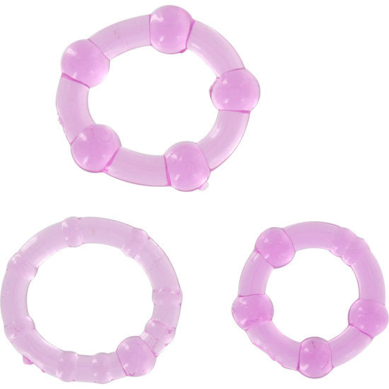 Alternative view of SEVEN CREATIONS - SET OF THREE LILAC PENIS RINGS