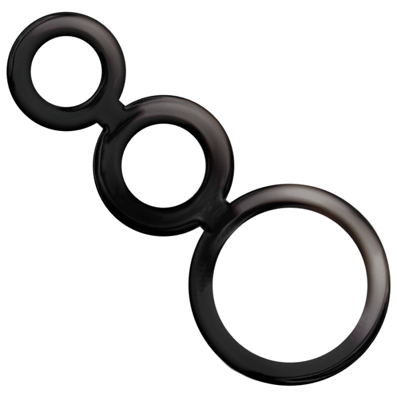 Alternative view of ADDICTED TOYS - RINGS SET FOR PENIS - SMOKED