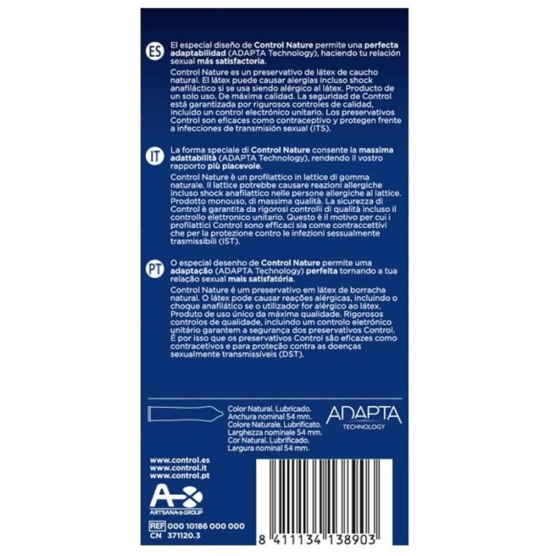 Alternative view of CONTROL - ADAPTA NATURE CONDOMS 12 UNITS