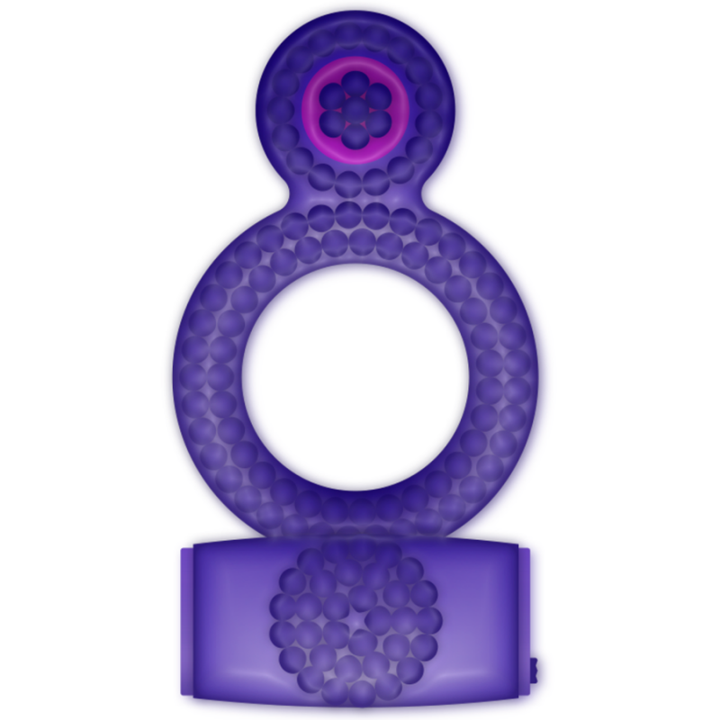 Alternative view of CASUAL LOVE - RING VIBRATING DOUBLE PLEASURE PURPLE