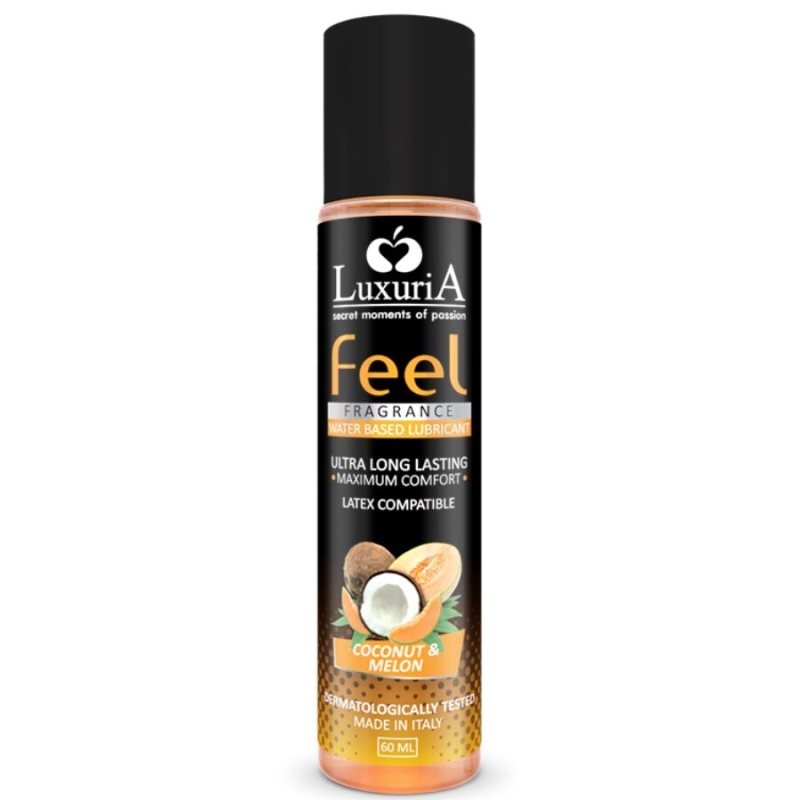 LuxuriA Feel water-based lubricant bottle with coconut & melon fragrance, 60 ml