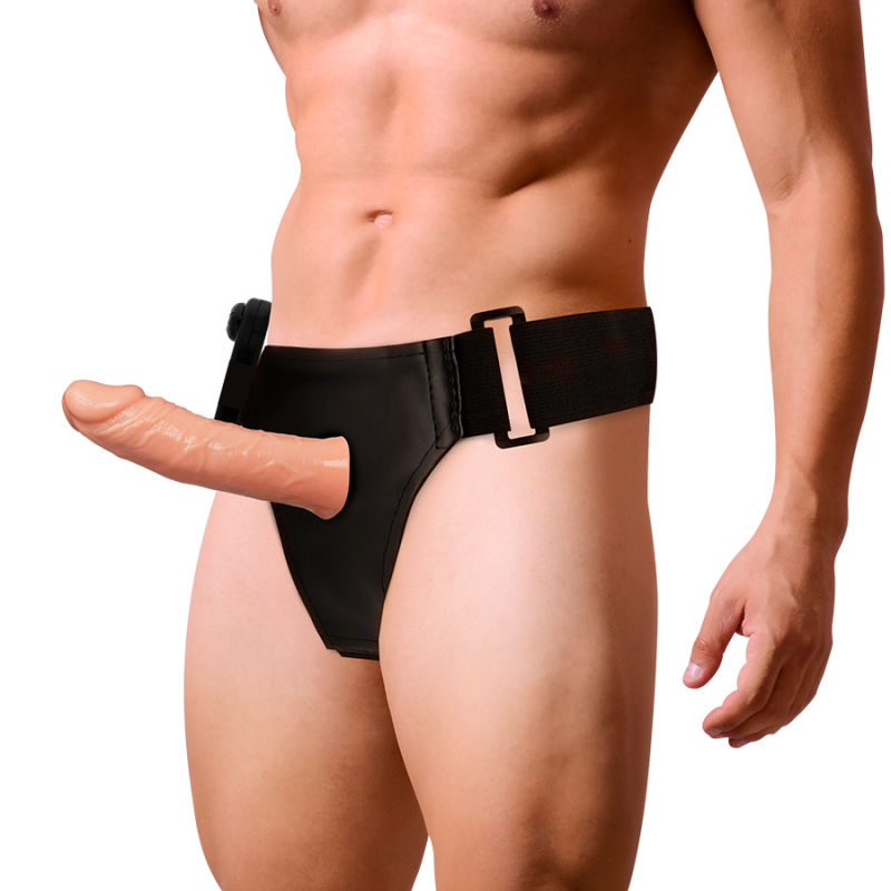 Alternative view of HARNESS ATTRACTION - RNES HOLLOW BENNY WITH VIBRATOR 15 CM -O- 4.5 CM