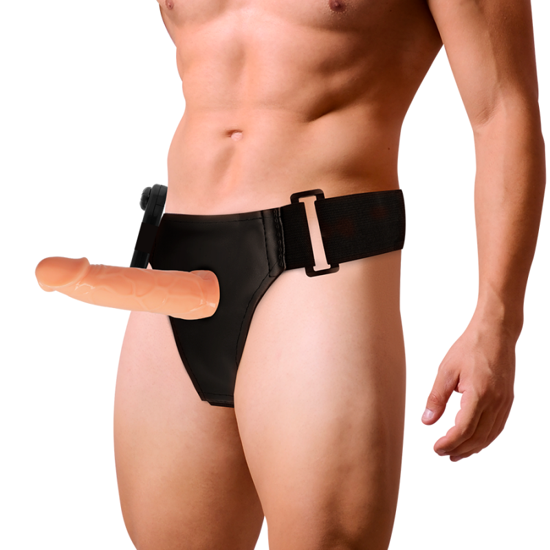 Alternative view of HARNESS ATTRACTION - WILLIAN HOLLOW RNES WITH VIBRATOR 17 CM -O- 4.5 CM