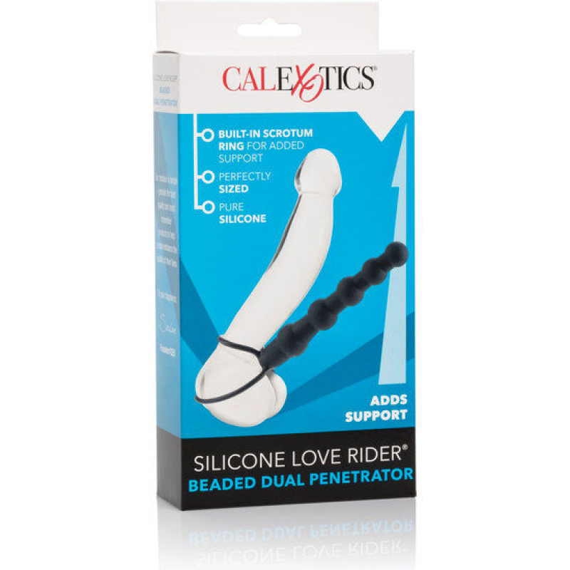 Alternative view of CALEXOTICS - BEADED DUAL PENETRATOR BLACK