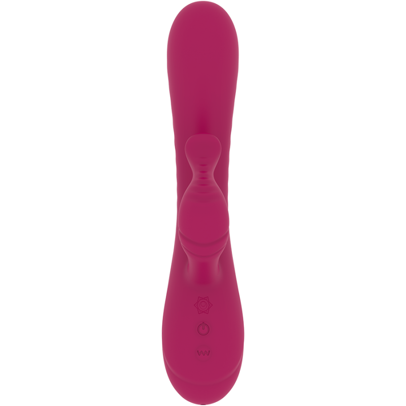 img_90995_054fcd592d2f760ab1a91f91de5c857a_1png - Sex Shop | Lodia.gr - 100% Διακριτική Και Παράδοση με courier της επιλογή σας Pink silicone vibrator with curved shaft and rounded tip, base showing control buttons and power symbol