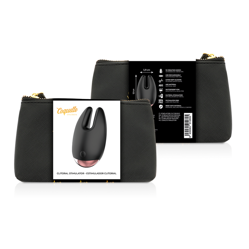 Alternative view of COQUETTE CHIC DESIRE - CLITORIAL STIMULATOR BLACK / GOLD