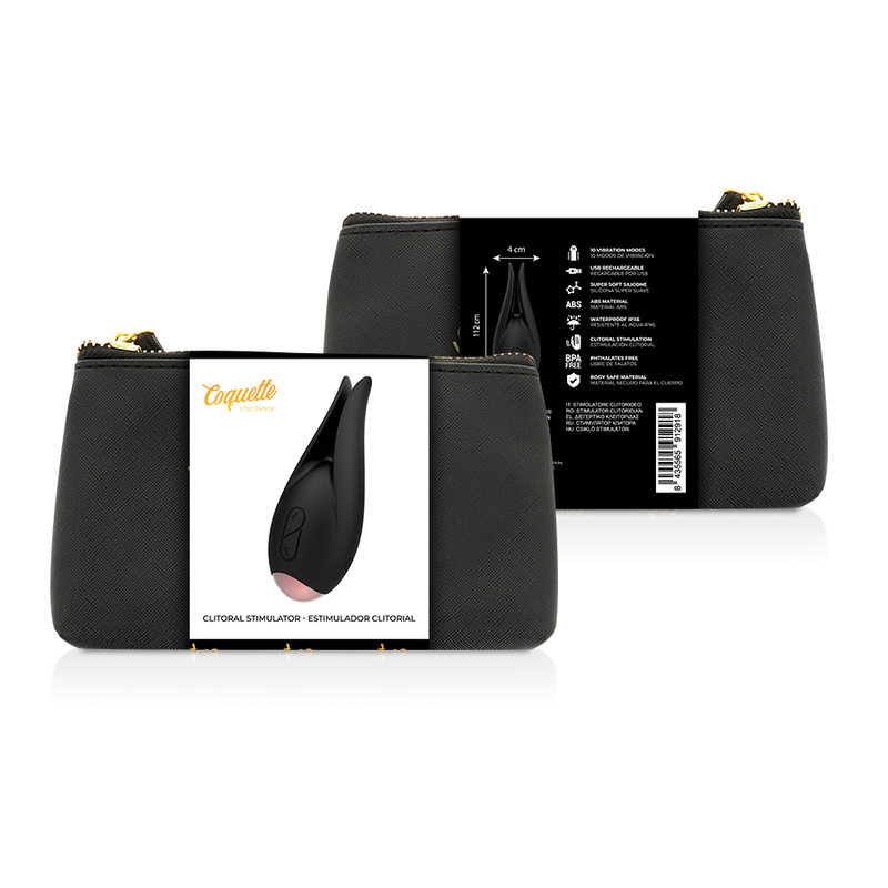 Alternative view of COQUETTE CHIC DESIRE - CLITORIAL STIMULATOR BLACK / GOLD FLOWER