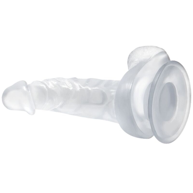 Alternative view of BAILE - REALISTIC DILDO WITH SUCTION CUP AND TESTICLES 16.7 CM TRANSPARENT