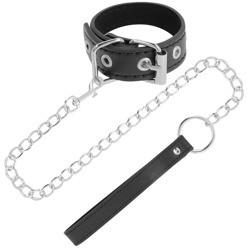 Alternative view of DARKNESS - PENIS RING WITH STRAP