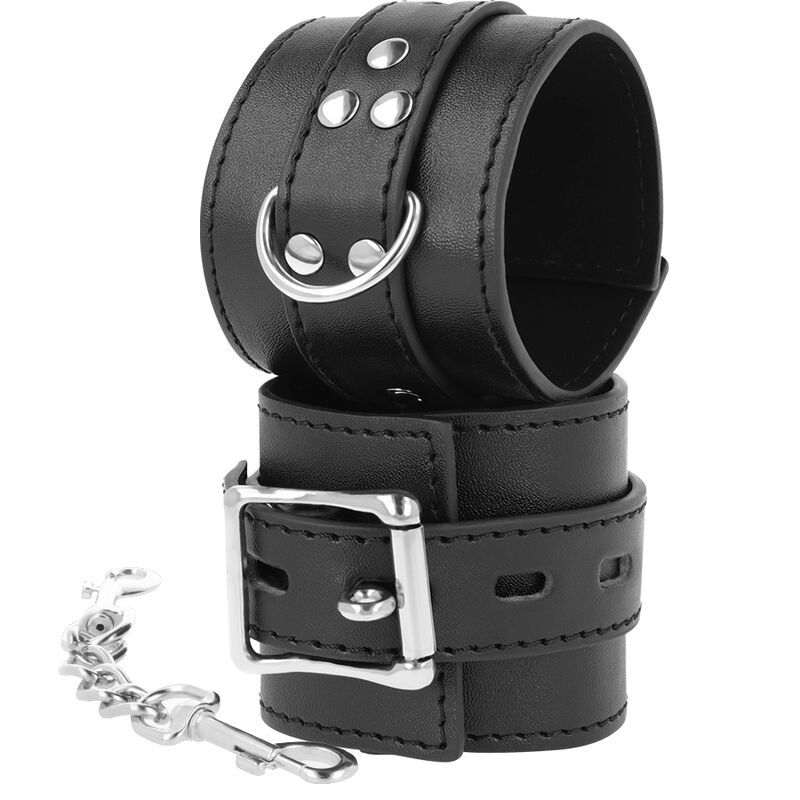 Alternative view of DARKNESS - BLACK LEATHER HANDCUFFS