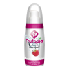 Frutopia raspberry-flavored personal lubricant bottle with pump, white and magenta design