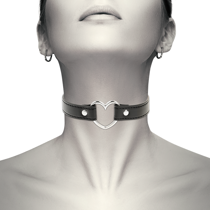 Alternative view of COQUETTE CHIC DESIRE - VEGAN LEATHER NECKLACE WOMAN HEART ACCESSORY