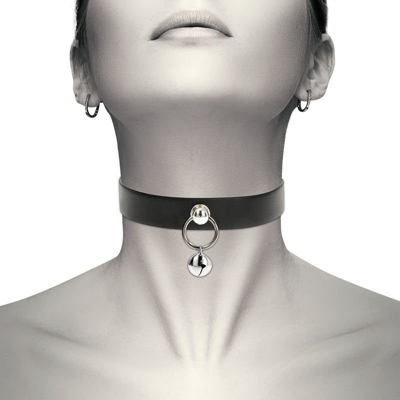 Alternative view of COQUETTE CHIC DESIRE - VEGAN LEATHER NECKLACE WOMAN ACCESSORY RATTLE/HOOP