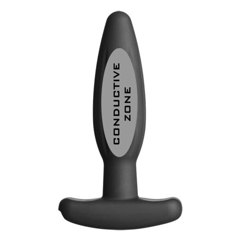 Alternative view of ELECTRASTIM - SILICONE BLACK ROCKER BUTT PLUG SMALL