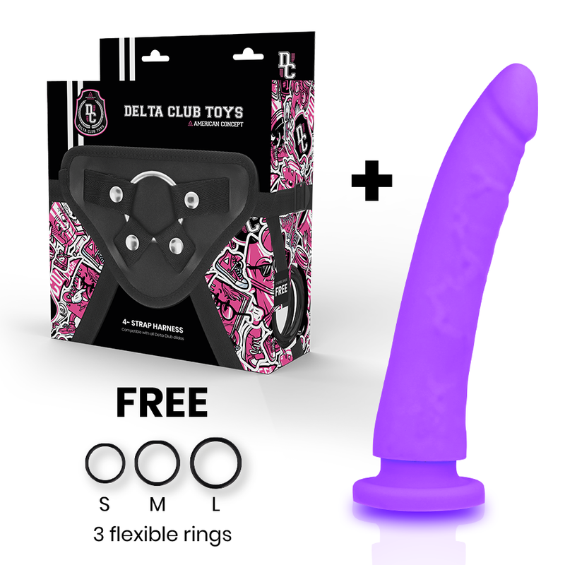 Alternative view of DELTA CLUB - TOYS ARNES + DONG PURPLE SILICONE 20 CM -O- 4 CM