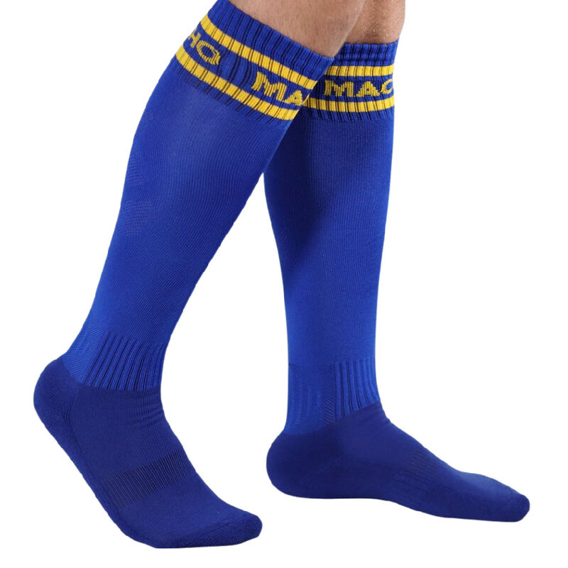 Alternative view of MACHO - LONG SOCKS ONE SIZE BLUE