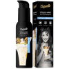 Black bottle and matching box of Coquette vegan water-based lube with cookie fruit flavor; features an ice-cream cone graphic on the label and a retro photo on the box.