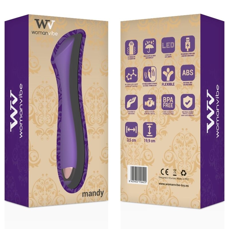 Alternative view of WOMANVIBE - MANDY "K" POINT SILICONE RECHARGEABLE VIBRATOR