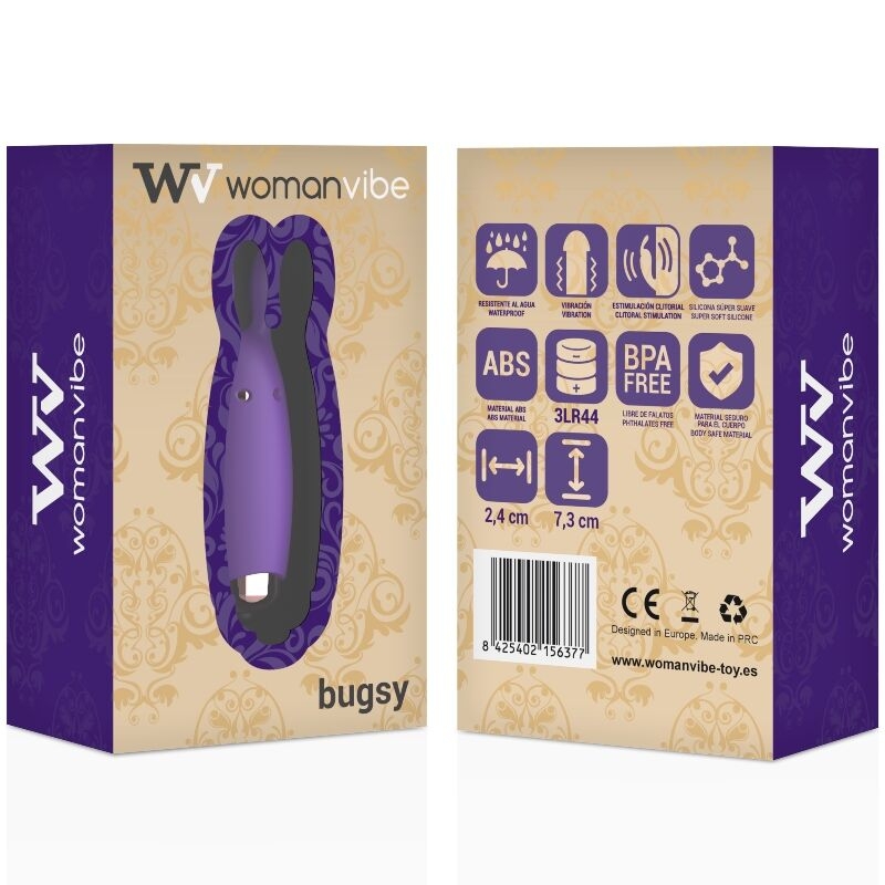 Alternative view of WOMANVIBE - BUGSY SILICONE RABBIT STIMULATOR