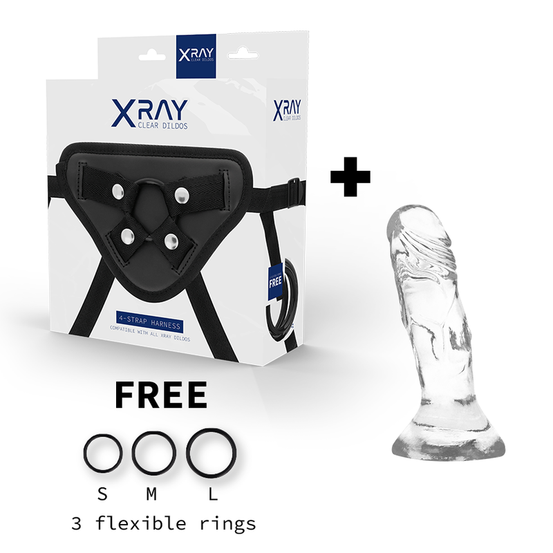 Alternative view of X RAY - HARNESS + CLEAR COCK 12 CM -O- 2.6 CM